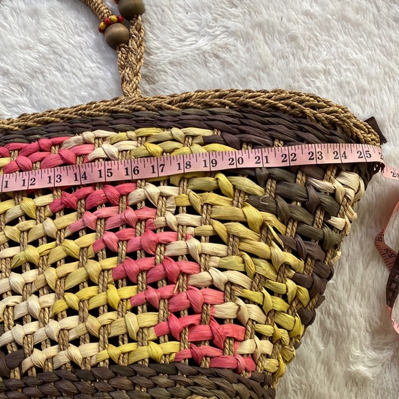 Large Sun N Sand Straw Bag Tote - Picture 9 of 12